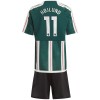 Conjunto (Camiseta+Pantalón Corto) Manchester United Hojlund 11 Segunda Equipación 23-24 - Niño